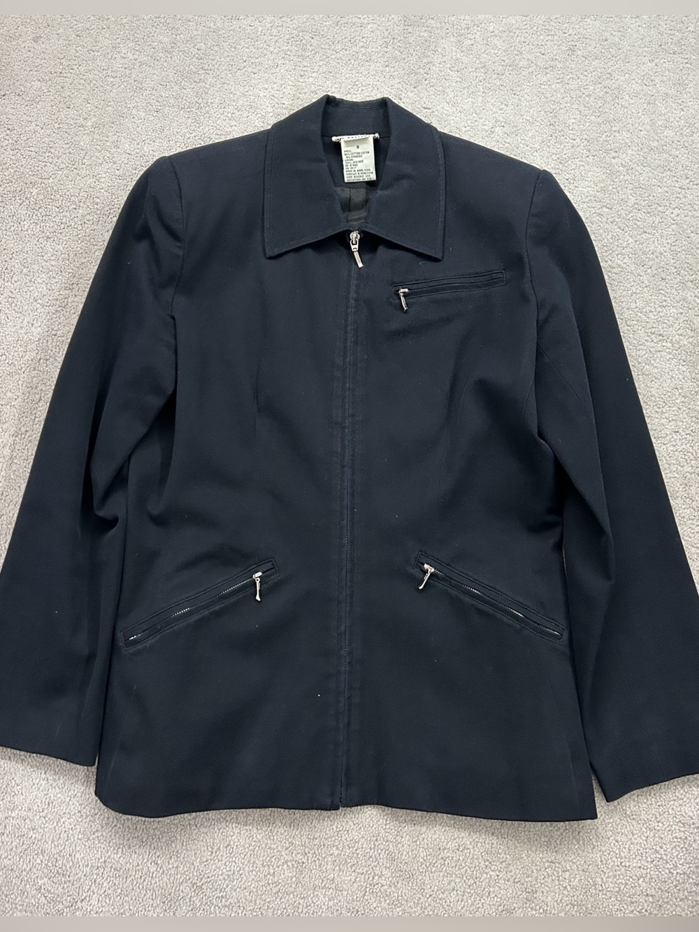 Sigrid Olsen Black Zip-Front Jacket